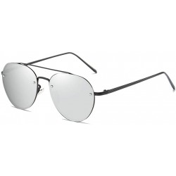 Rimless Polarized Sunglasses Women Men Driving Pink Sun Glasses Fashion Aviation Metal Frame Rimless Sunglasses - C018RDTMZM8...