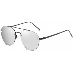Rimless Polarized Sunglasses Women Men Driving Pink Sun Glasses Fashion Aviation Metal Frame Rimless Sunglasses - C018RDTMZM8...