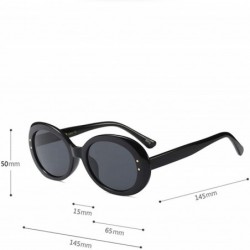 Square Women Vintage Oval Shape Sunglasses Retro Eyewear Fashion Ladies Large Frame Radiation Protection Sunglasses - F - C11...
