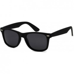 Wayfarer Men's Black Classic Horn Rimmed Retro Sunglasses - Black - CE12NDU1LKM $12.11