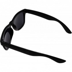 Wayfarer Men's Black Classic Horn Rimmed Retro Sunglasses - Black - CE12NDU1LKM $12.11