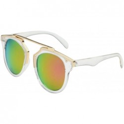 Sport Men's and Women's Universal Model of Cat's Eye Sunglasses with Stars - Transparent Red Mercury - CX11YQ9X717 $26.72