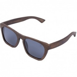 Square Wooden Sunglasses Bamboo Handmade Polarized Glasses UV400 Protection Eyewear - Brown - CT18RXQGNGZ $16.68