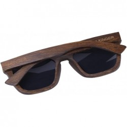 Square Wooden Sunglasses Bamboo Handmade Polarized Glasses UV400 Protection Eyewear - Brown - CT18RXQGNGZ $28.44