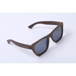 Square Wooden Sunglasses Bamboo Handmade Polarized Glasses UV400 Protection Eyewear - Brown - CT18RXQGNGZ $16.68