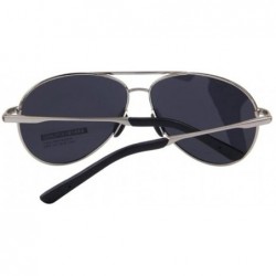 Shield Men's Driving UV400 Polarized Sunglasses Sport fishing Shield Eyewear Glasses - Silver - CV17YW0OQNQ $7.11