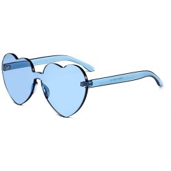 Rimless Heart Sunglasses-Protect Eyes Women Love Rimless Frame Anti-UV Lens Color Sun Glasses Light & Comfortable - CR199XY82...