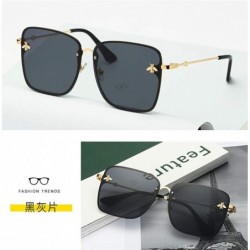 Square Square Metal Sunglasses Retro Sunglasses for Men and Women - 2 - CW198QXSILH $27.23