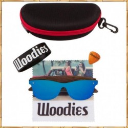 Rimless Walnut Wood Sunglasses with Flat Mirror Polarized Lens - CW18E8S7R7E $26.18