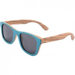 Wayfarer Handmade Polarized Wood Sunglasses Skateboard Wooden Sun Glasses UV400 Protection-Z68004 - CK12F6EYBZL $23.48