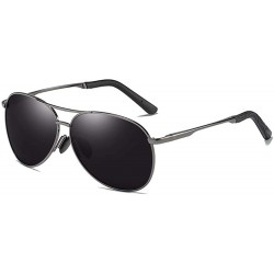 Aviator Sunglasses Spring Foot Polarizer Men Driving Glasses Fishing Glasses - B - CD18QR75TLQ $36.38