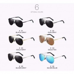 Aviator Sunglasses Spring Foot Polarizer Men Driving Glasses Fishing Glasses - B - CD18QR75TLQ $36.38