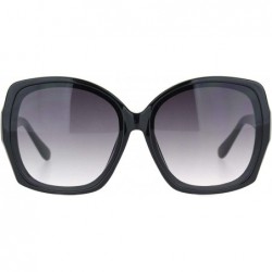 Oversized Womens Mod Oversize Plastic Butterfly Chic Sunglasses - Black Gradient Black - C718MGHNK4I $18.35