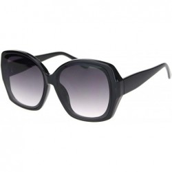 Oversized Womens Mod Oversize Plastic Butterfly Chic Sunglasses - Black Gradient Black - C718MGHNK4I $9.17