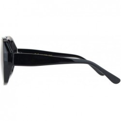 Oversized Womens Mod Oversize Plastic Butterfly Chic Sunglasses - Black Gradient Black - C718MGHNK4I $9.17