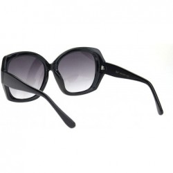 Oversized Womens Mod Oversize Plastic Butterfly Chic Sunglasses - Black Gradient Black - C718MGHNK4I $9.17