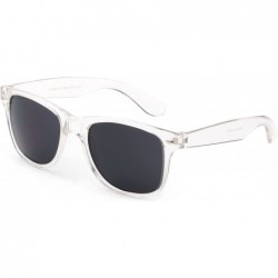 Sport Sunglasses with Pouch Classic 80's Retro Vintage Design UV Protection Sunglasses - Clear/Smoke - CN18D5W20X6 $12.16