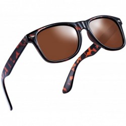 Wrap Unisex Polarized Sunglasses Men Women Retro Designer Sun Glasses - Tortoise Shell - C0185ZKSM39 $22.00