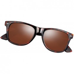 Wrap Unisex Polarized Sunglasses Men Women Retro Designer Sun Glasses - Tortoise Shell - C0185ZKSM39 $10.41