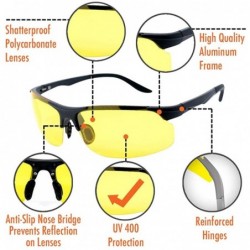 Rimless Night Vision Driving Glasses Anti Glare Polarized UV400 Protection Sunglasses - C211VPUTLVF $10.78