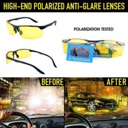 Rimless Night Vision Driving Glasses Anti Glare Polarized UV400 Protection Sunglasses - C211VPUTLVF $10.78