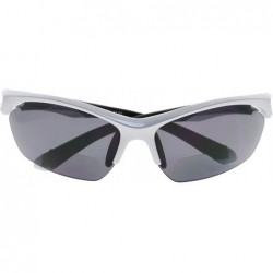 Rimless Retro Mens Womens Sports Half-Rimless Bifocal Sunglasses - Pearly Silver - CL189AHX39G $45.46