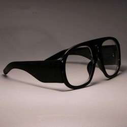 Oversized 45497 Retro Oversize Sunglasses Men Women Gradient Lens Brand C1 Black Black - C4 Clear Gray - CF18YQNA4Z3 $8.81