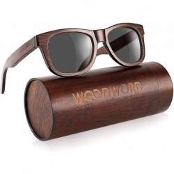 Goggle Polarized Wood Sunglasses for Men Women - Bamboo Wood Sunglasses with Case - C118O7ZMK8Q $38.19