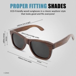 Goggle Polarized Wood Sunglasses for Men Women - Bamboo Wood Sunglasses with Case - C118O7ZMK8Q $38.19