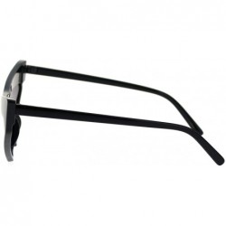 Cat Eye Thick Angry Eyebrow Plastic Triangle Cat Eye Sunglasses - Black Smoke - CP18S5T2825 $12.25