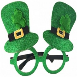 Rimless St. Patrick's Day Green Irish Adult Festival Funny Shamrock Green Hat Glasses - CE18O3MLL4Q $15.78