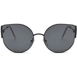Round Fashion Man Women Irregular Shape Sunglasses Unisex Vintage Style Glasses Retro Sunglasses for women men - Black - CS18...