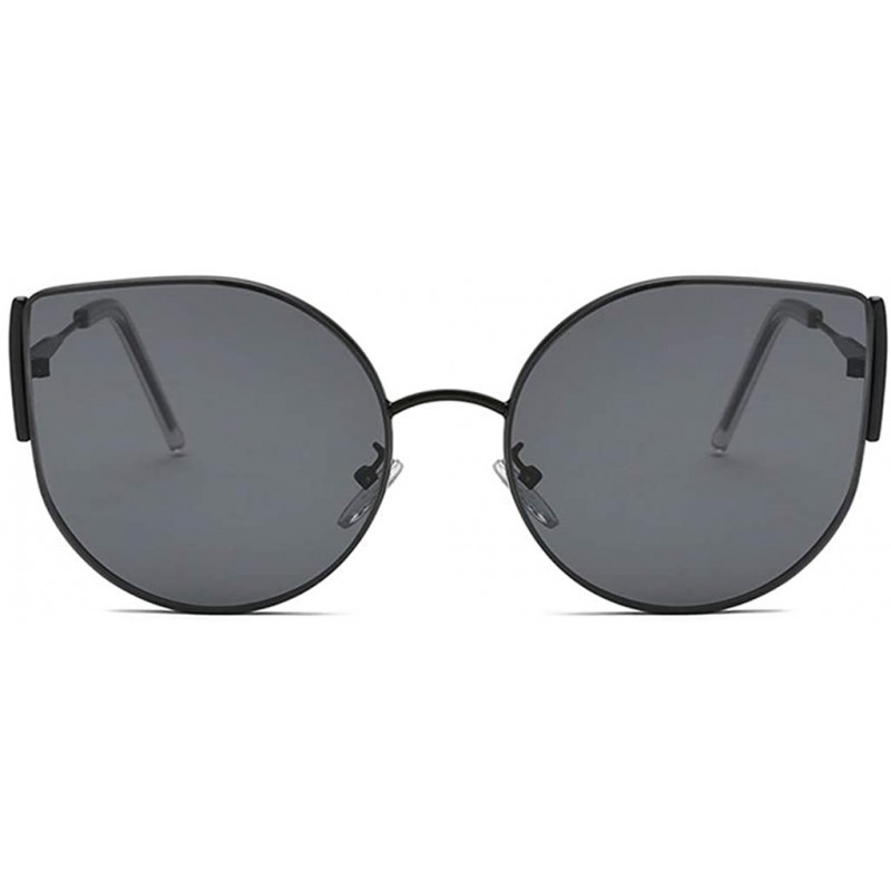 Round Fashion Man Women Irregular Shape Sunglasses Unisex Vintage Style Glasses Retro Sunglasses for women men - Black - CS18...