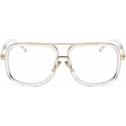 Rectangular Sunglasses for Men Women Vintage Sunglasses Retro Oversized Glasses Eyewear Rectangular - G - CI18QMX4RC3 $6.39
