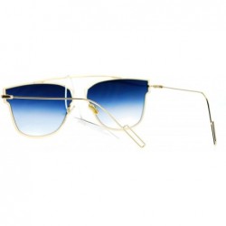 Rimless Ultra Flat Lens Bridgeless Flat Top Bridge Half Horn Rim Sunglasses - Gold Orange - C312CO4S4NL $13.39