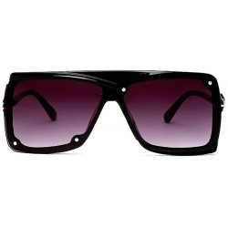 Shield Oversized Sunglasses Transparent Vintage Windproof - Black - C218NZIEGR5 $13.46