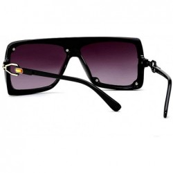 Shield Oversized Sunglasses Transparent Vintage Windproof - Black - C218NZIEGR5 $13.46