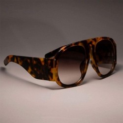 Oversized 45497 Retro Oversize Sunglasses Men Women Gradient Lens Brand C1 Black Black - C4 Clear Gray - CF18YQNA4Z3 $8.81
