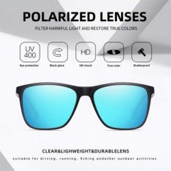 Square Square Polarized Sunglasses for Men Aluminum Magnesium Temple Anti-Glare Lens Driving Sun Glasses UV400 - CJ199HO8U3W ...