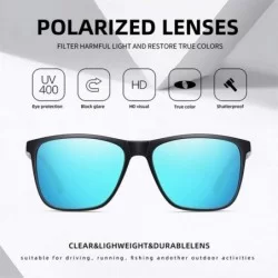 Square Square Polarized Sunglasses for Men Aluminum Magnesium Temple Anti-Glare Lens Driving Sun Glasses UV400 - CJ199HO8U3W ...