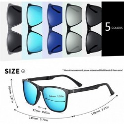 Square Square Polarized Sunglasses for Men Aluminum Magnesium Temple Anti-Glare Lens Driving Sun Glasses UV400 - CJ199HO8U3W ...