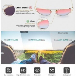 Oversized Sunglasses for Women - Cat Eye Mirrored/Transparent Flat Lenses Metal Frame Sunglasses UV400 - CH18M79N8N0 $9.39