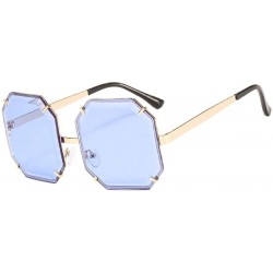 Square Ladies Retro Square Sunglasses Men and Women Gradient Sunglasses UV400 Glasses - C3 - CI18U6EZIXM $39.26