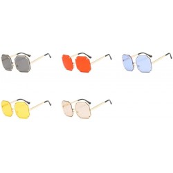 Square Ladies Retro Square Sunglasses Men and Women Gradient Sunglasses UV400 Glasses - C3 - CI18U6EZIXM $17.27