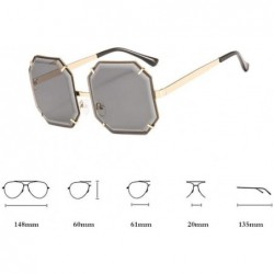 Square Ladies Retro Square Sunglasses Men and Women Gradient Sunglasses UV400 Glasses - C3 - CI18U6EZIXM $17.27