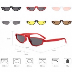 Goggle Unisex Retro Vintage eyewear Fashion Small Square Frame Mini Sunglasses - C4 - CX1807DSRZ0 $9.52