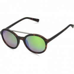 Round Men's N3639sp Round Sunglasses - Matte Dark Tortoise/Green With Blue Gradient Polarized - C018KN7ULY5 $97.13