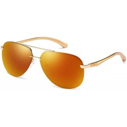 Aviator Men's Polarized Sunglasses Classic Toad Glasses Driving Glasses Driving Sunglasses - A - CZ18QCI33ON $57.67