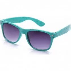 Round Ovarian Cancer Awareness Glasses Sunglasses Clear Lens Teal Colored - 8032 Speckled Teal - CK126RPL2TB $18.46