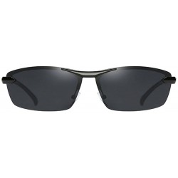Goggle Night Polarized Sunglasses Polarized Anti - glare NightSunglasses - Black Frame Gray Color Lens - CN1850LQQWH $27.97